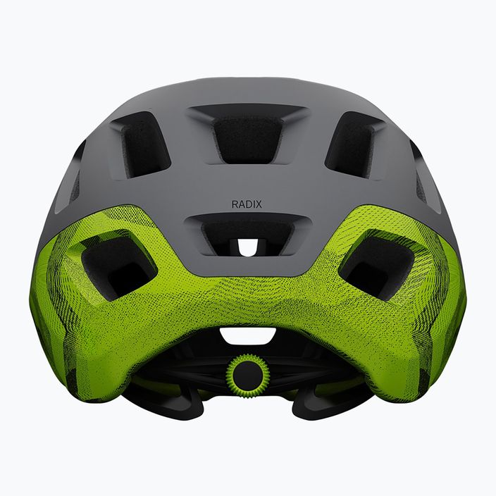Велосипедний шолом Giro Radix матовий металік чорний/ано лайм 3