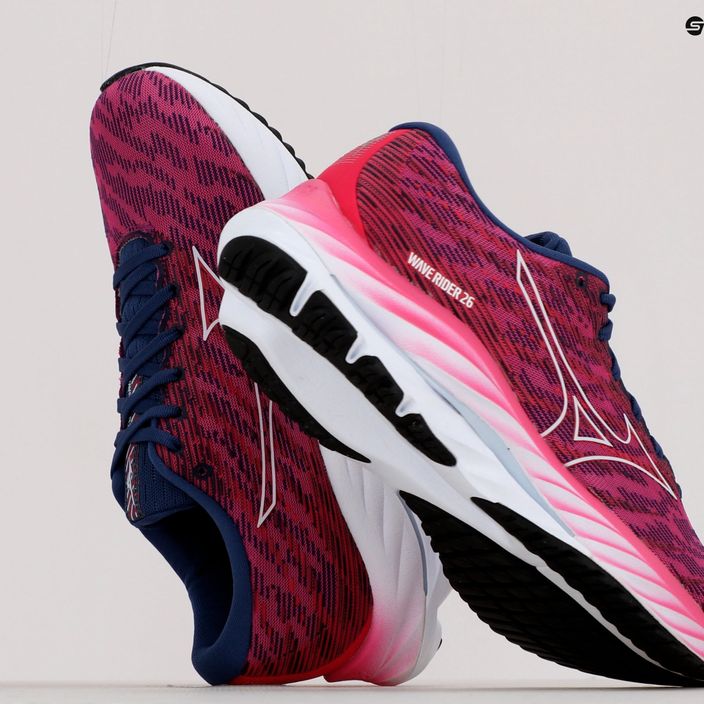 Кросівки для бігу жіночі Mizuno Wave Rider 26 рожеві J1GD220327 14