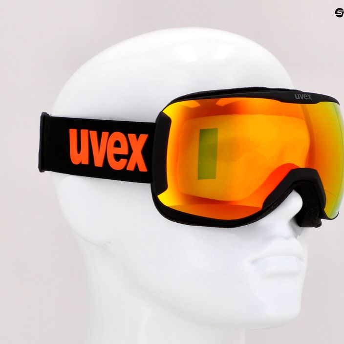 Маска лижна  UVEX Downhill 2100 CV black mat/mirror orange colorvision yellow 55/0/392/24 7