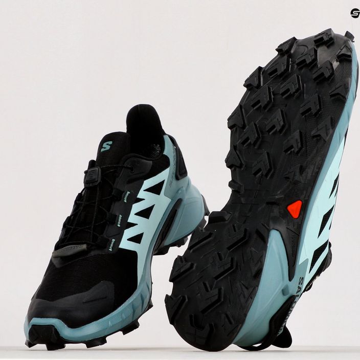 Кросівки для бігу жіночі Salomon Supercross 4 GTX чорно-блакитні L41735500 21