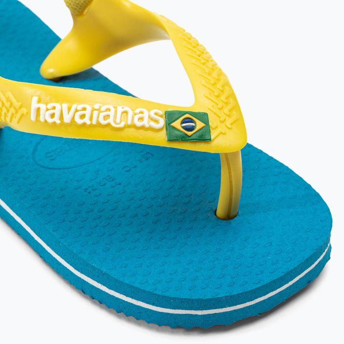 Шльопанці Havaianas Baby Brasil Logo II білий / синій / зелений / жовтий 7