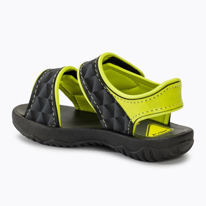 RIDER Basic Sandal V Baby чорні/неоново-жовті босоніжки 3