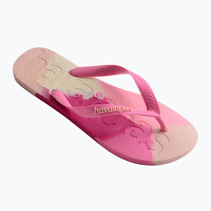 Шльопанці Havaianas Top Logomania Colors II з кришталевою трояндою 8