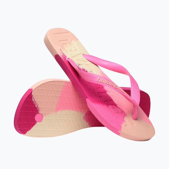 Шльопанці Havaianas Top Logomania Colors II з кришталевою трояндою 11