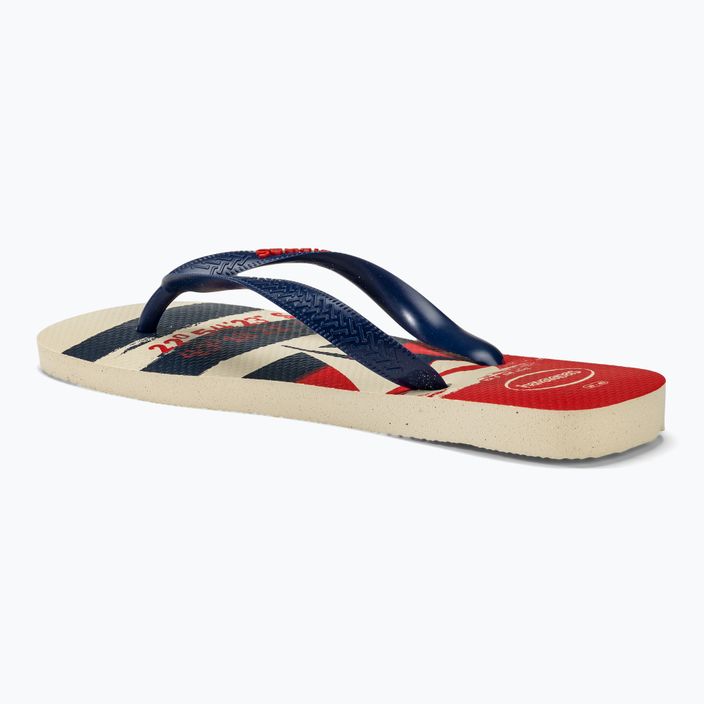 Шльопанці Havaianas Top Nautical бежево-солом'яні / темно-сині / рубіново-червоні 3