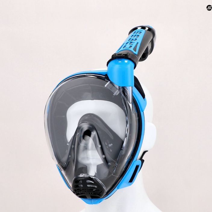 Повнолицева маска для снорклінгу Cressi Duke Dry Full Face black/blue 7