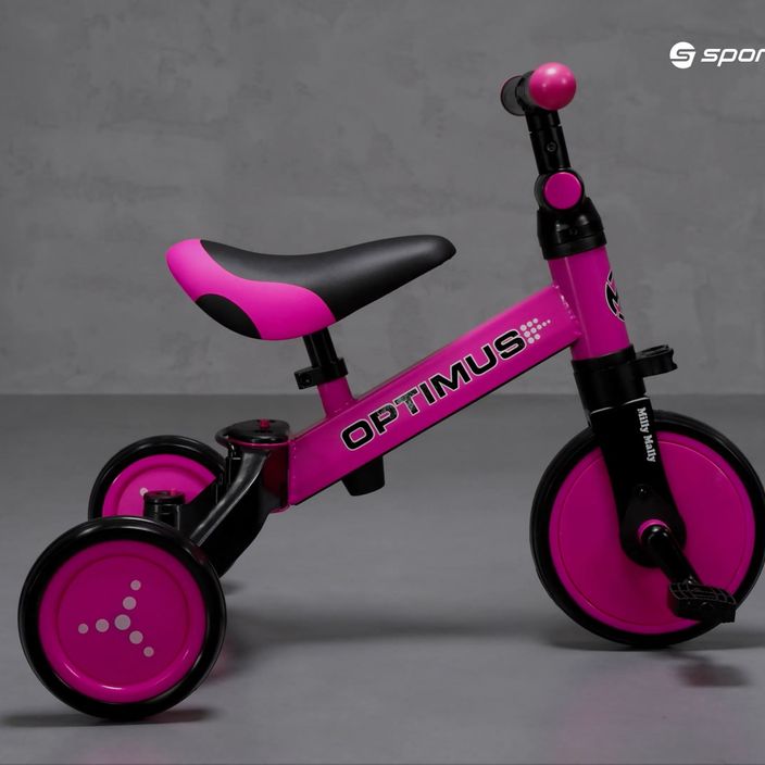 Велосипед біговий триколісний Milly Mally 3в1 Optimus рожевий 2711 8