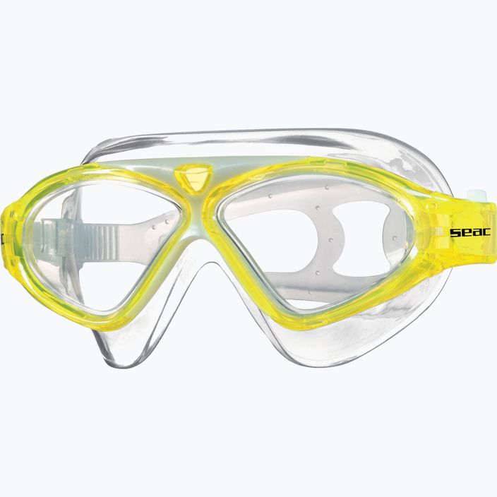 Дитяча маска для плавання SEAC Vision Jr жовта 2