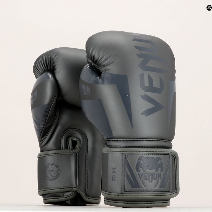 Рукавиці боксерські чоловічі Venum Elite сірі VENUM-0984 12