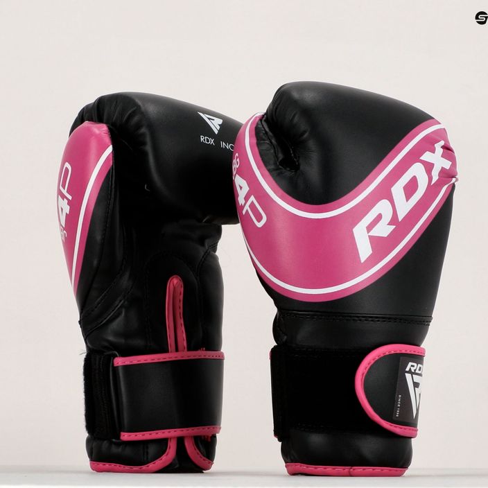 Рукавиці боксерські дитячі RDX чорно-рожеві JBG-4P 18