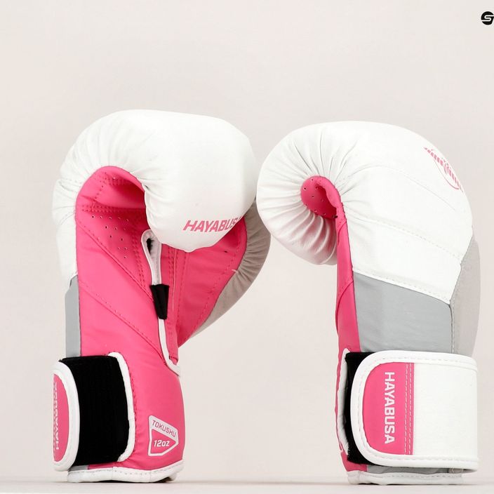 Рукавиці боксерські Hayabusa T3 біло-рожеві T314G 14