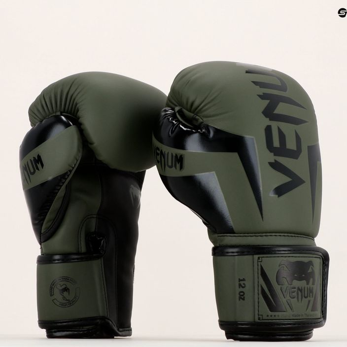 Рукавиці боксерські чоловічі Venum Elite зелені VENUM-1392 13