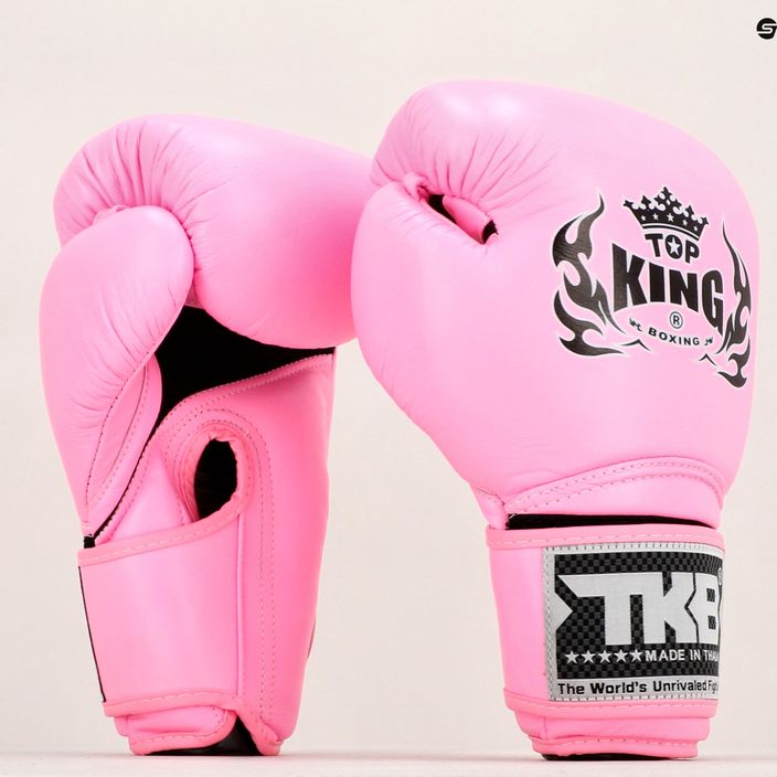 Рукавиці боксерські Top King Muay Thai Super Air рожеві TKBGSA-PK 7
