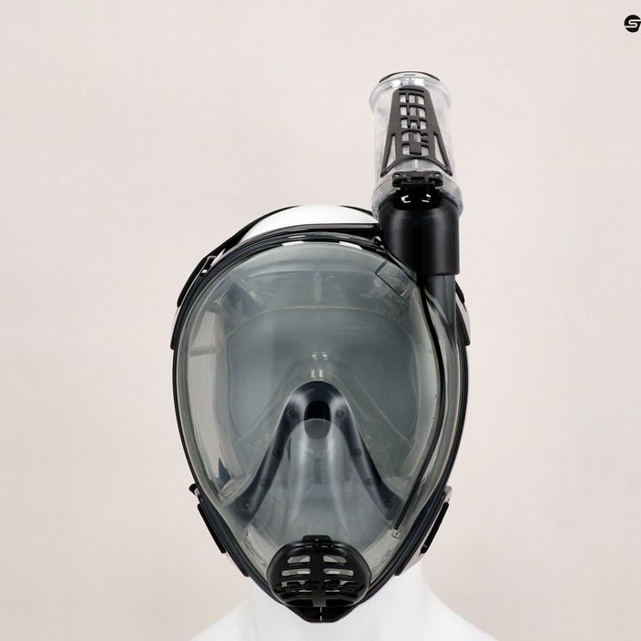 Повнолицева маска для снорклінгу Cressi Duke Dry Full Face clear/black smoke 7