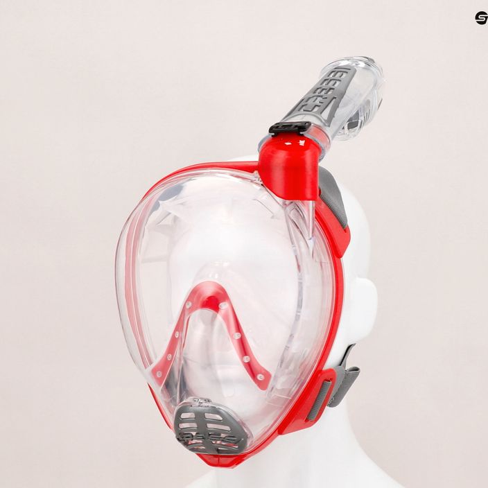 Повнолицева маска для снорклінгу Cressi Duke Dry Full Face clear/red 5