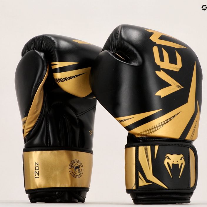 Рукавиці боксерські чоловічі Venum Challenger 3.0 чорно-золоті VENUM-03525 7
