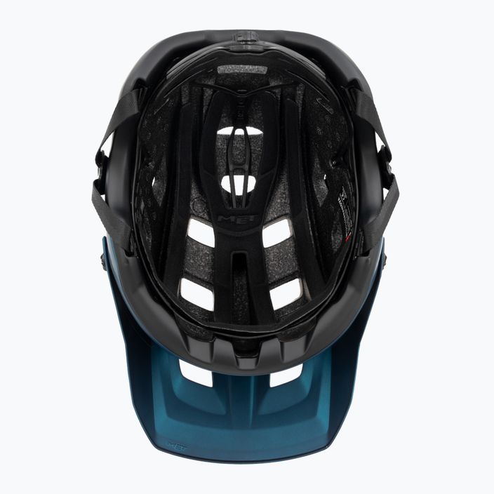 Велосипедний шолом MET Terranova синій/чорний металік матовий 5