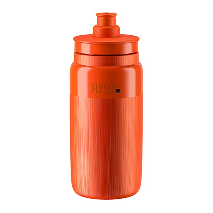 Elite FLY Tex 550 мл велосипедна пляшка оранжево-сірого кольору з логотипом 2