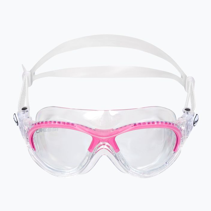 Маска для плавання дитяча Cressi Mini Cobra clear/pink 2