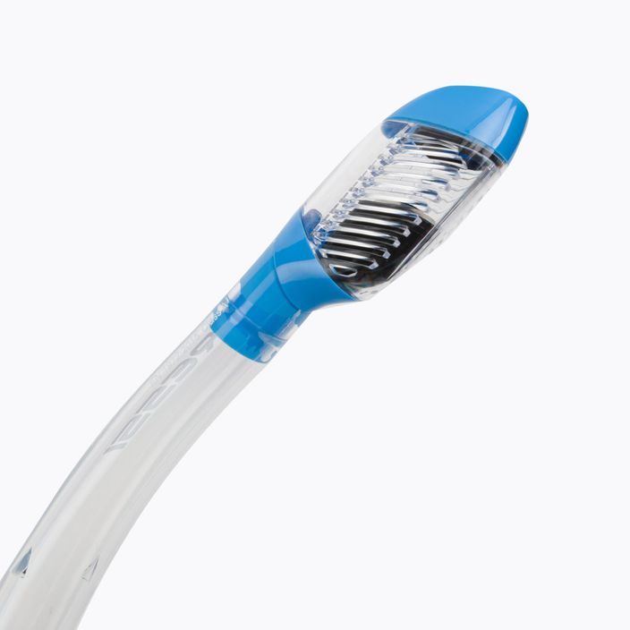 Трубка для дайвінгу Cressi Dry clear/light blue 3
