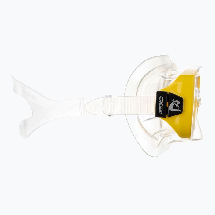 Маска для підводного плавання Cressi Onda прозора/жовта 3