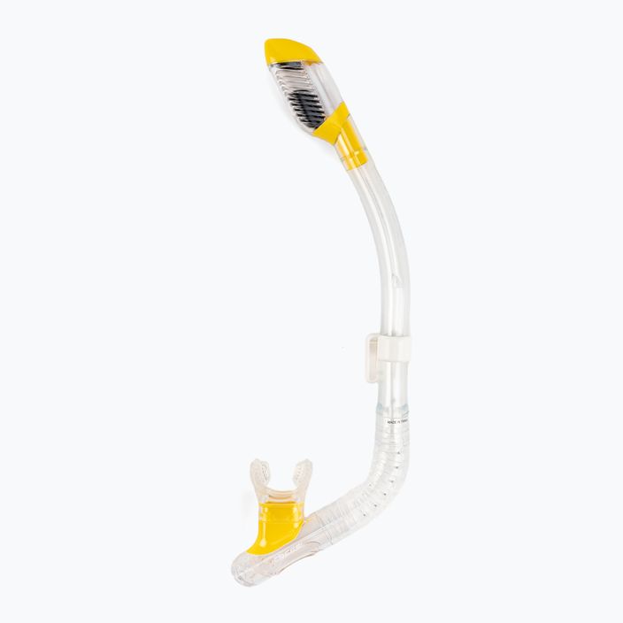 Трубка для дайвінгу дитяча Cressi Mini Dry clear/yellow