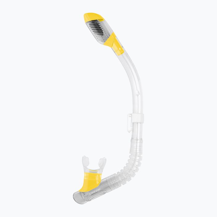 Трубка для дайвінгу дитяча Cressi Mini Dry clear/yellow 4
