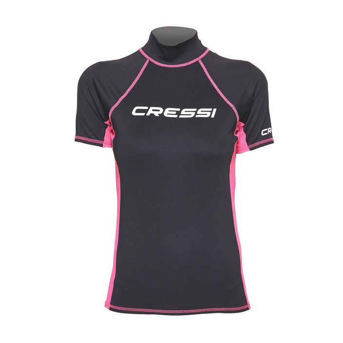 Футболка для плавання жіноча Cressi Rash Guard S/SL black/pink 2