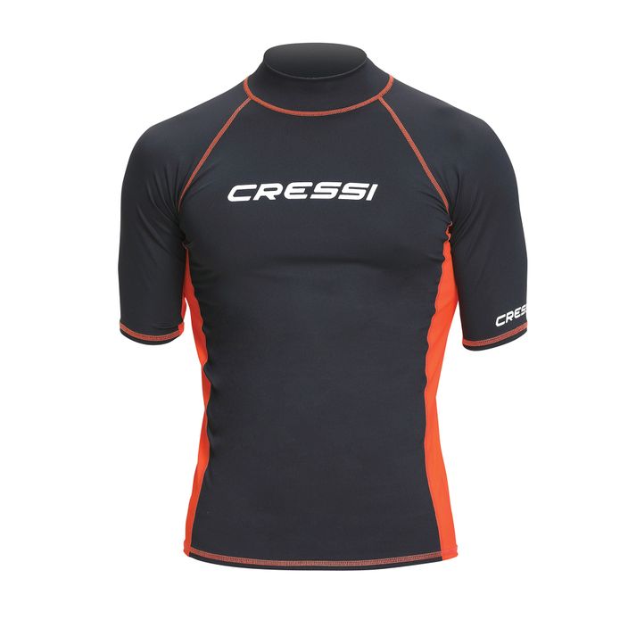 Футболка для плавання чоловіча Cressi Rash Guard S/SL black/orange 2