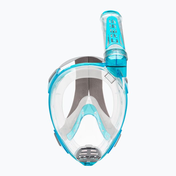 Повнолицева маска для снорклінгу Cressi Duke Dry Full Face clear/aquamarine 2