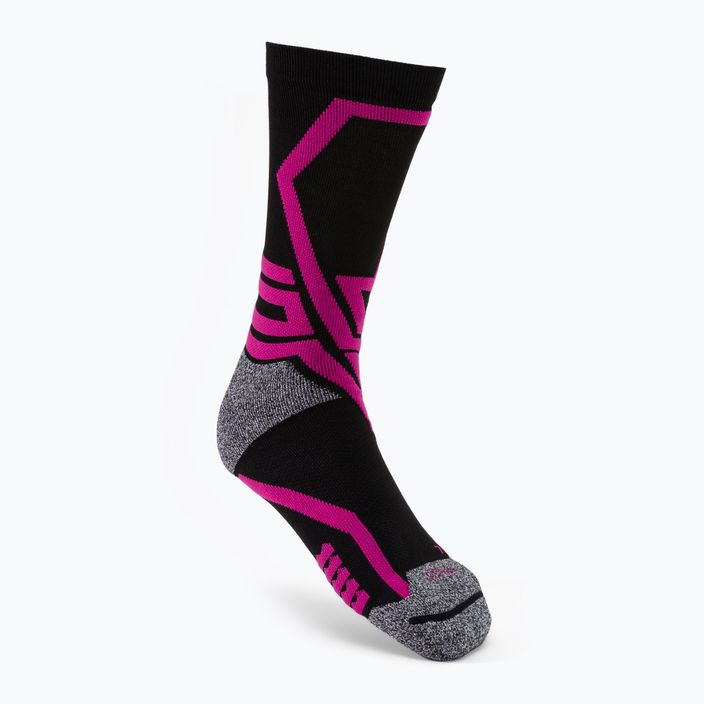 Шкарпетки лижні Mico Medium Weight X-Performance X-C Ski чорно-рожеві CA00146