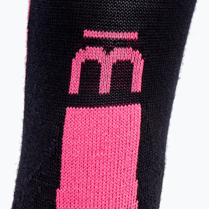 Шкарпетки лижні  жіночі Mico Heavy Weight Primaloft Ski чорно-рожеві CA00119 3