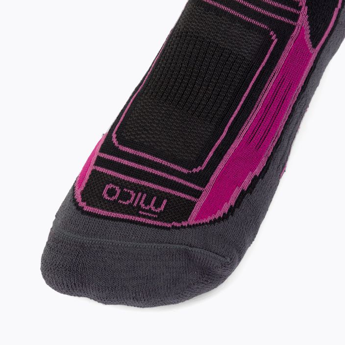 Шкарпетки трекінгові жіночі Mico Medium Weight Crew Hike Extra Dry сіро-рожеві CA03022 3
