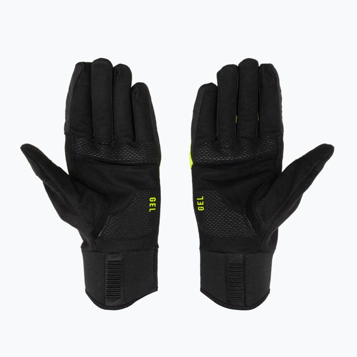 Чоловічі велосипедні рукавички Northwave Fast Gel чорно-жовті флуоресцентні 2