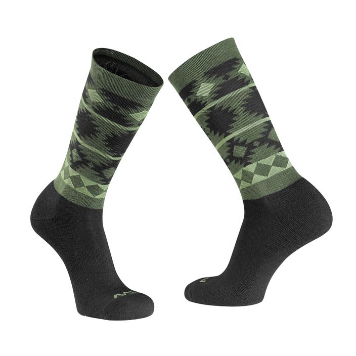 Чоловічі шкарпетки для велоспорту Northwave Core forest green/black 2