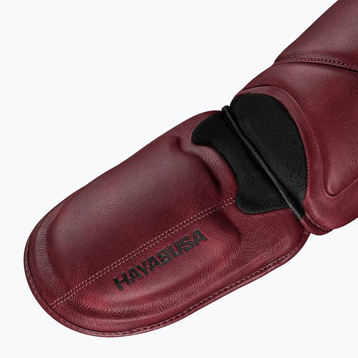 Наколінники Hayabusa T3 LX Shin Guards для гомілки та стопи бордові 3