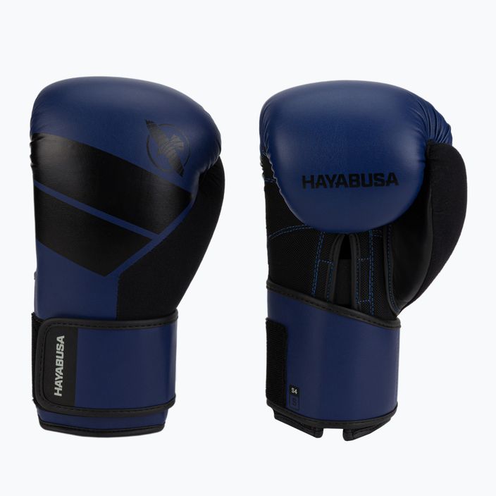 Рукавиці боксерські Hayabusa S4 блакитно-чорні S4BG 3