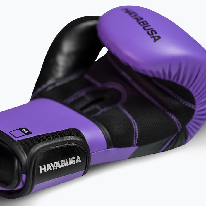 Рукавиці боксерські Hayabusa S4 фіолетово-чорні S4BG 8