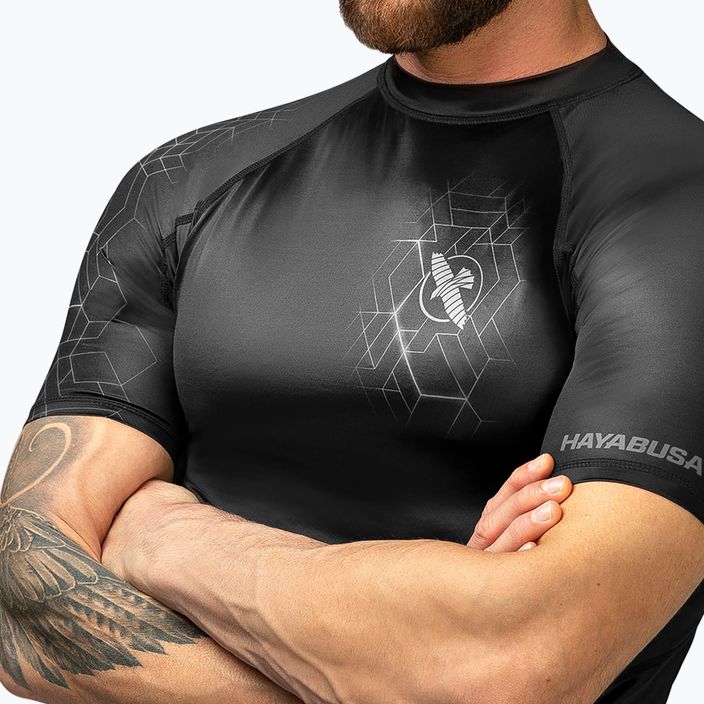 Рашгард чоловічий Hayabusa Geo Rashguard Shortsleeve grey 3