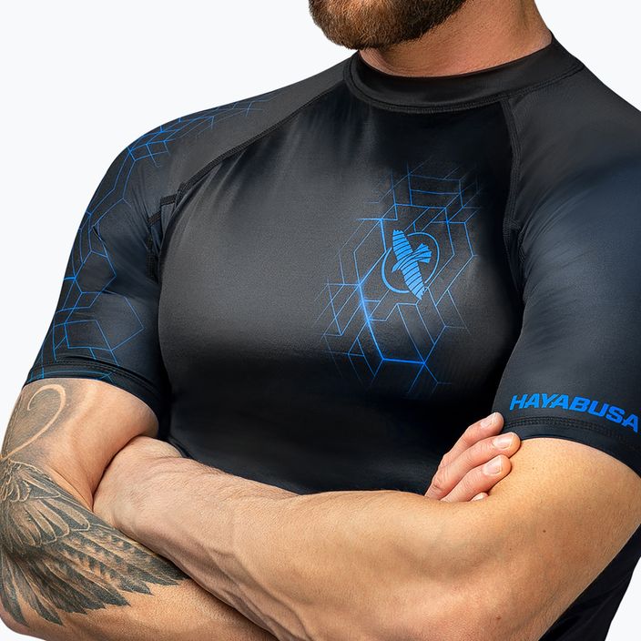 Рашгард чоловічий Hayabusa Geo Rashguard Shortsleeve blue 3