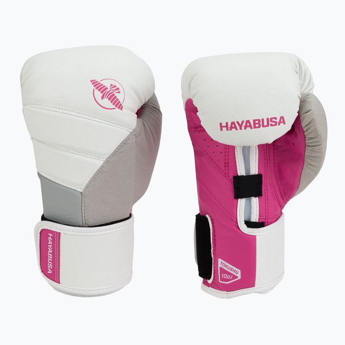 Рукавиці боксерські Hayabusa T3 біло-рожеві T314G 3