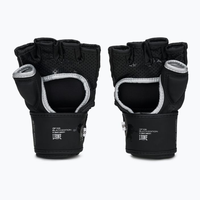 Грейплінгові рукавиці LEONE Black Edition MMA чорні GP105 2