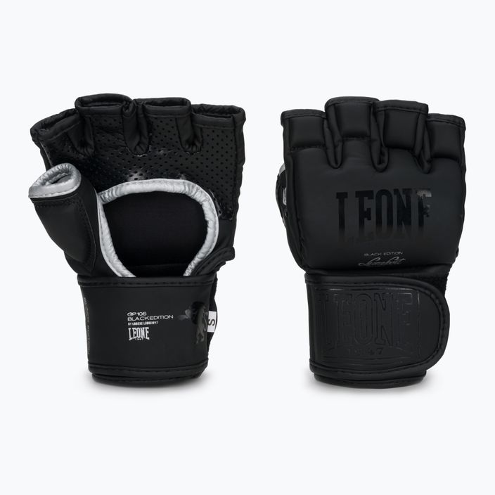 Грейплінгові рукавиці LEONE Black Edition MMA чорні GP105 3
