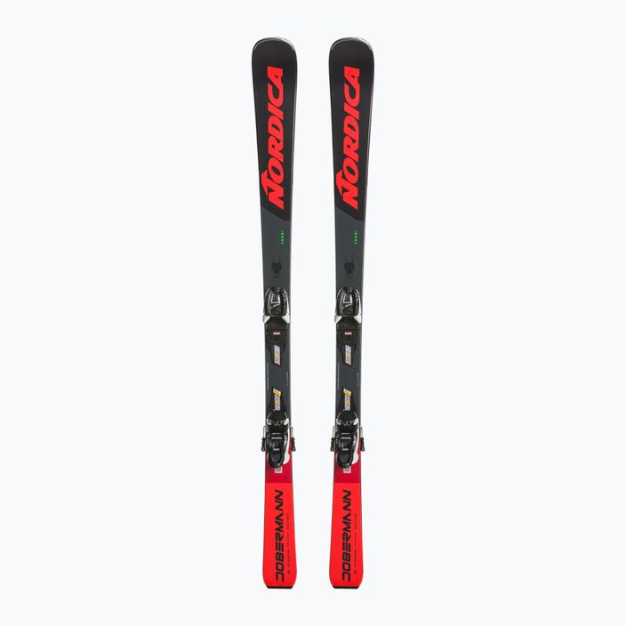 Лижі гірські дитячі Nordica Doberman Combi Pro S + J7.0 FDT black/red