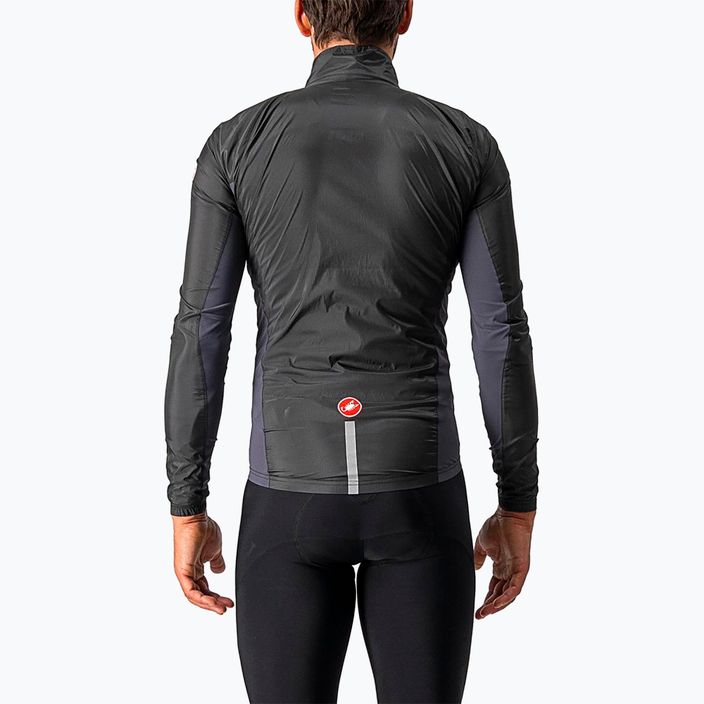 Чоловіча велосипедна куртка Castelli Squadra Stretch світло-чорна/темно-сіра 2