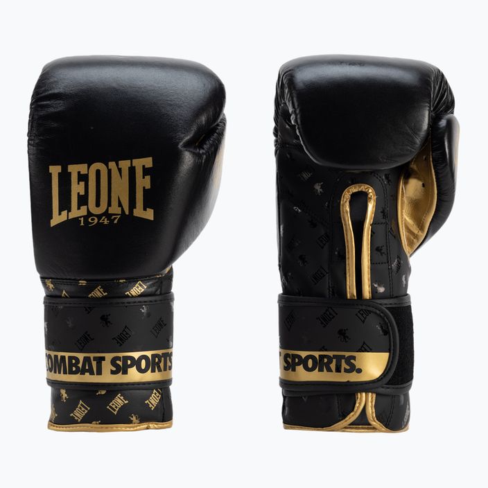Рукавиці боксерські LEONE 1947 Dna чорно-золоті GN220 3