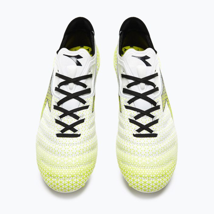 Чоловічі футбольні бутси Diadora Brasil Elite Tech GR LPX білі/чорні/флуо жовті 13