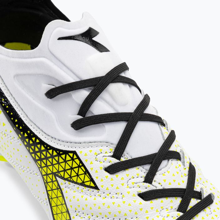 Чоловічі футбольні бутси Diadora Brasil Elite Tech GR LPX білі/чорні/флуо жовті 8