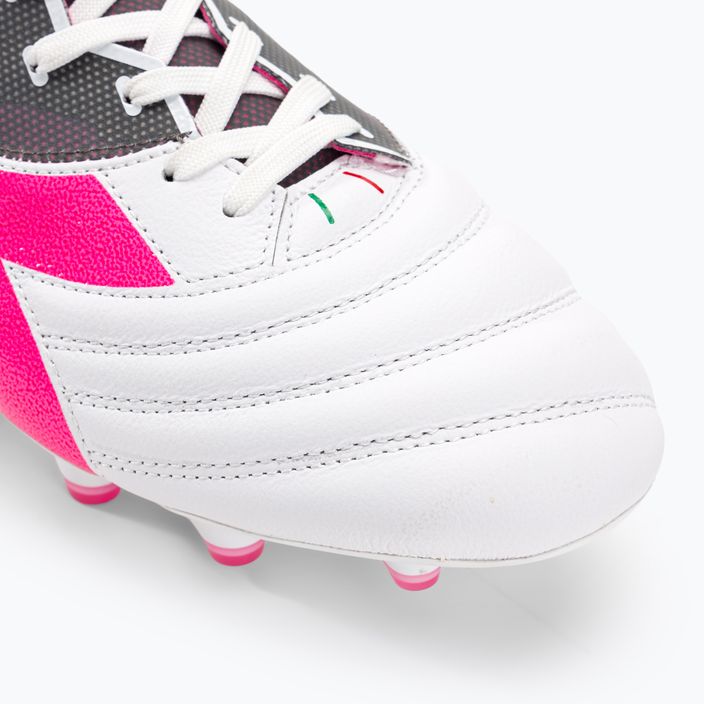 Чоловічі футбольні бутси Diadora Brasil Elite Veloce GR ITA LPX білий/рожевий флуоресцентний/синій флуоресцентний 7