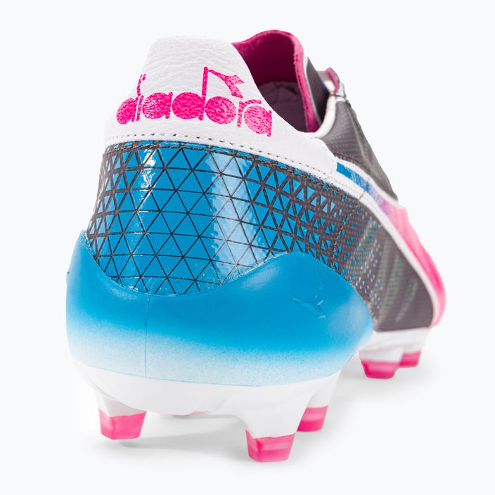 Чоловічі футбольні бутси Diadora Brasil Elite Veloce GR ITA LPX білий/рожевий флуоресцентний/синій флуоресцентний 9